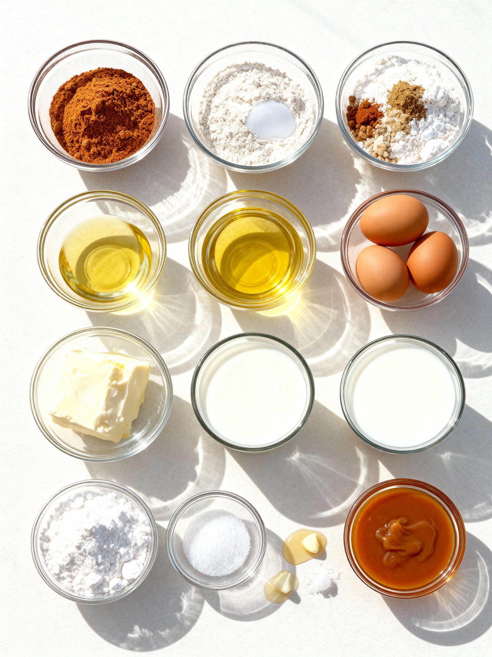 Spiced Caramel Cream Cake ingredients