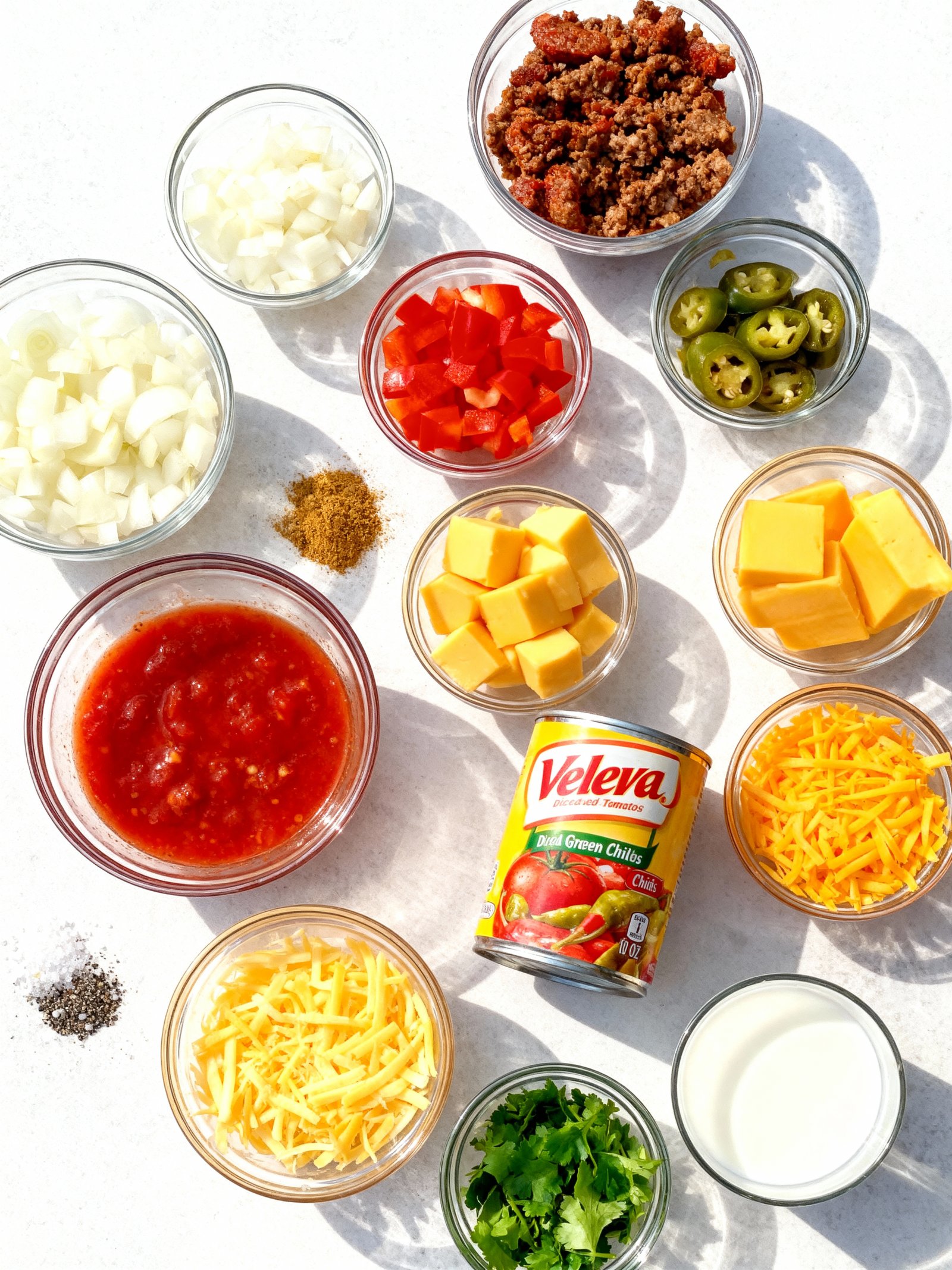 Spicy Cowboy Queso Dip ingredients