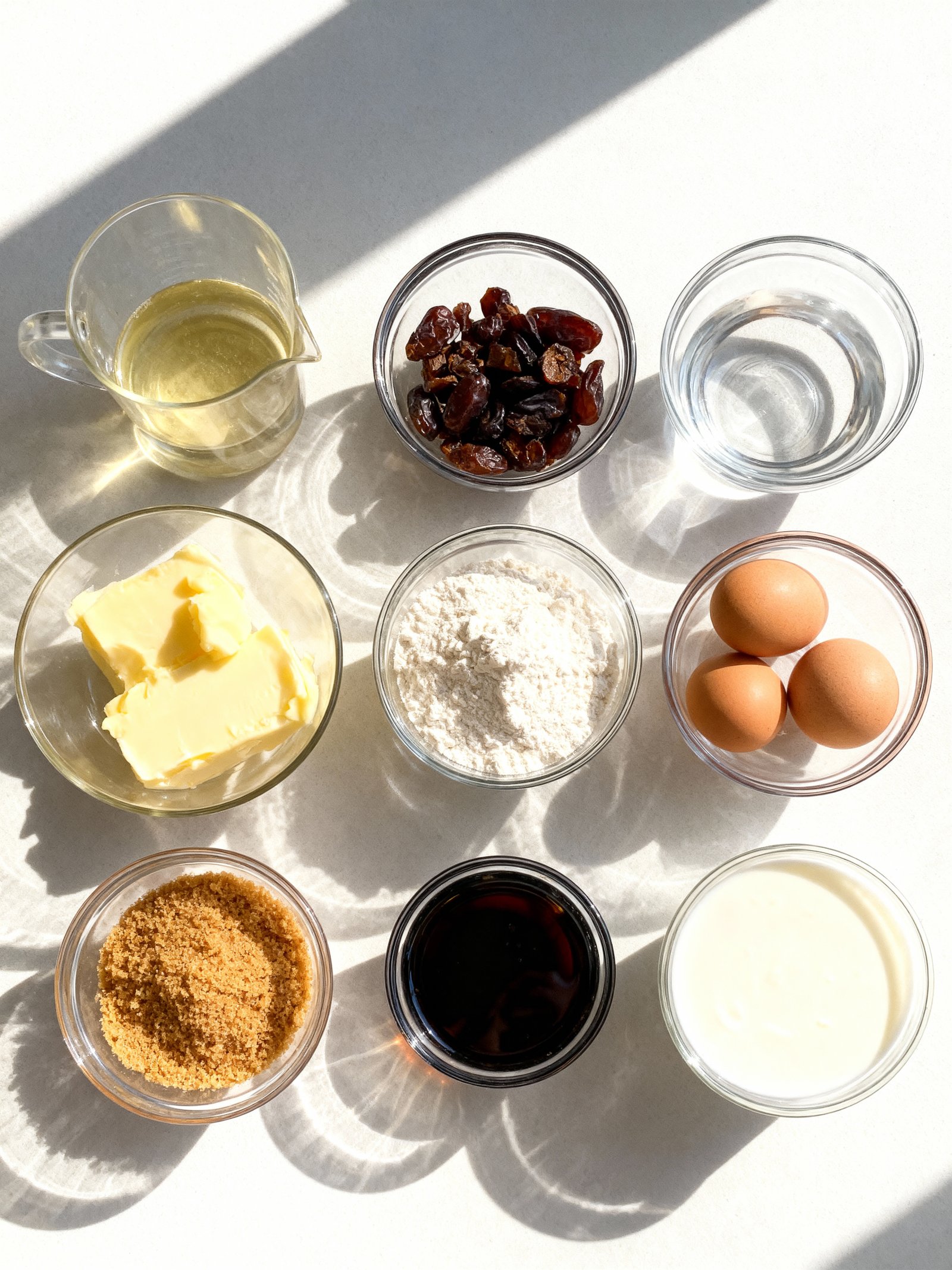 Sticky Toffee Pudding ingredients