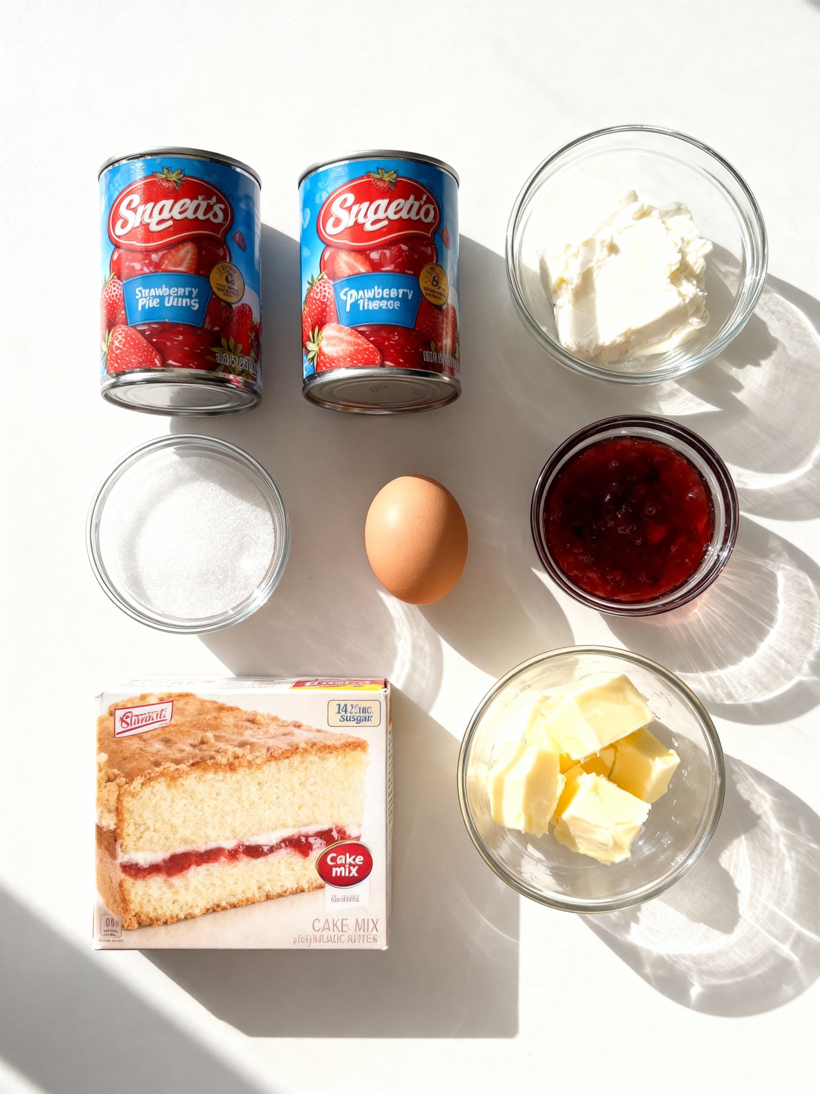 Strawberry Cheesecake Dump Cake ingredients