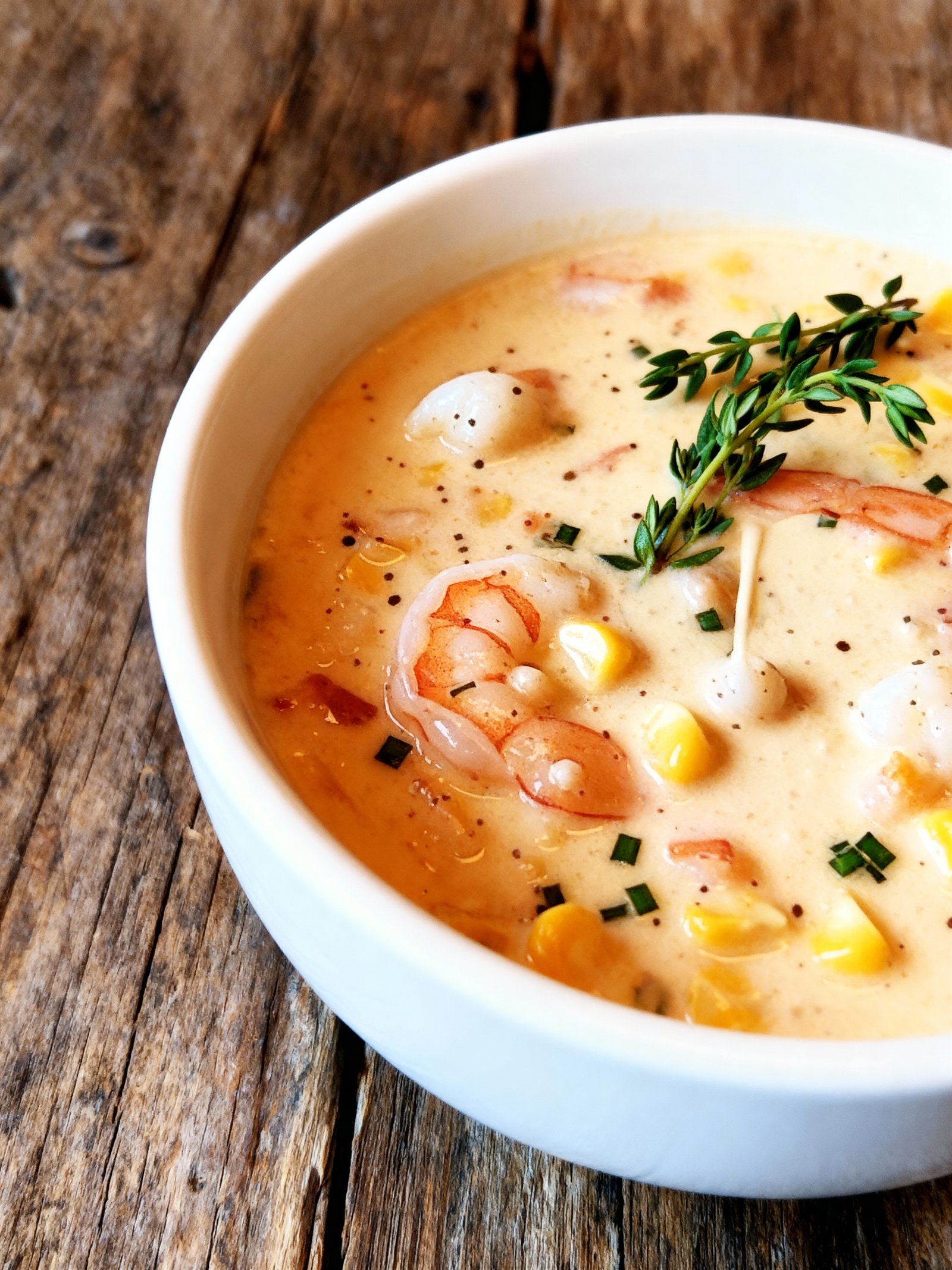 Sweet Corn Shrimp Chowder finished