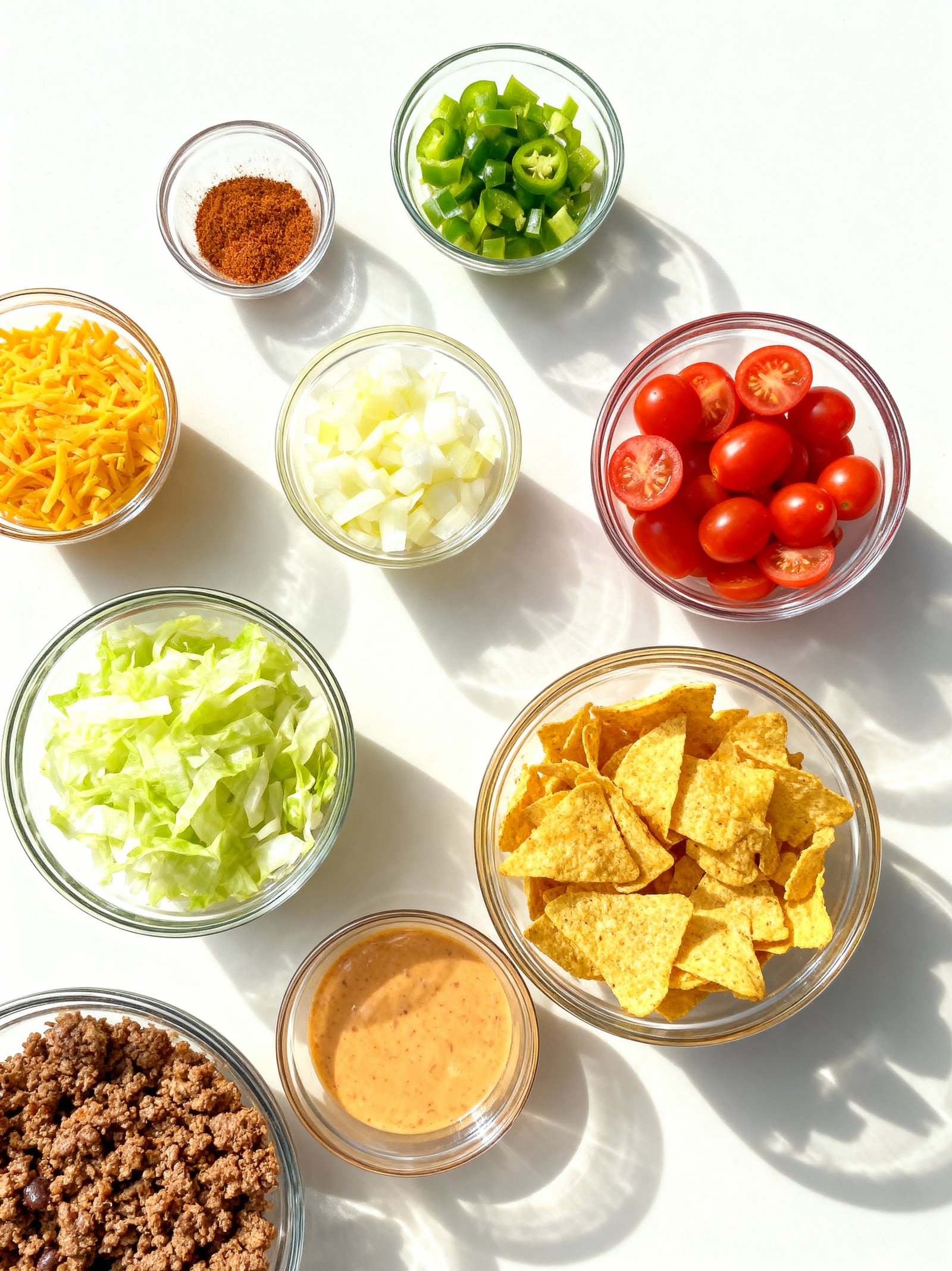 Taco Pasta Salad ingredients