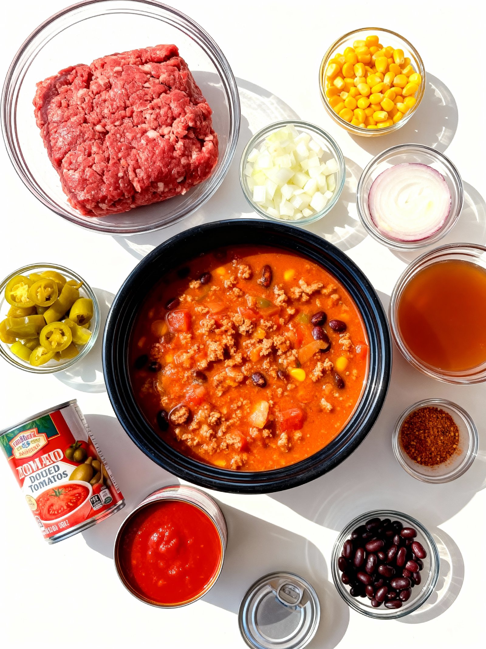 Taco Soup Slow Cooker ingredients