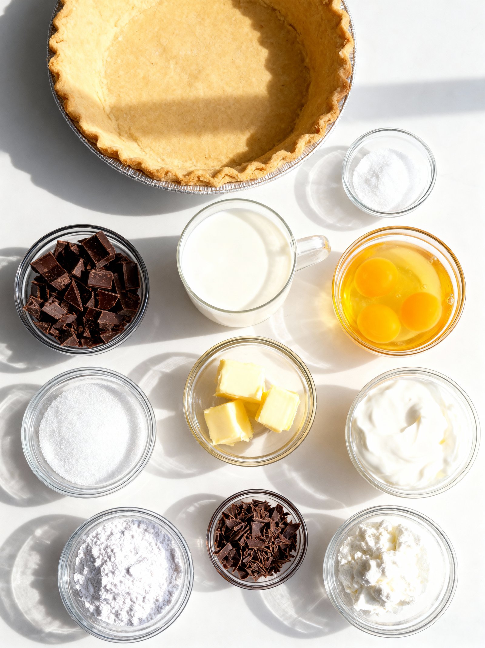 Ultra Rich Chocolate Pie ingredients