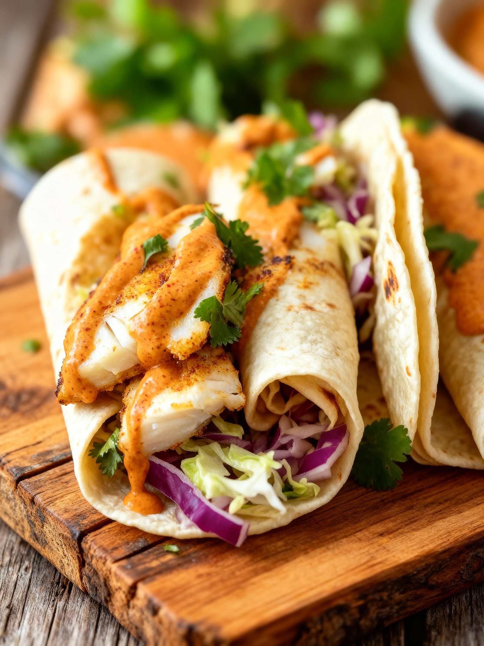 Zesty Fish Tacos finished