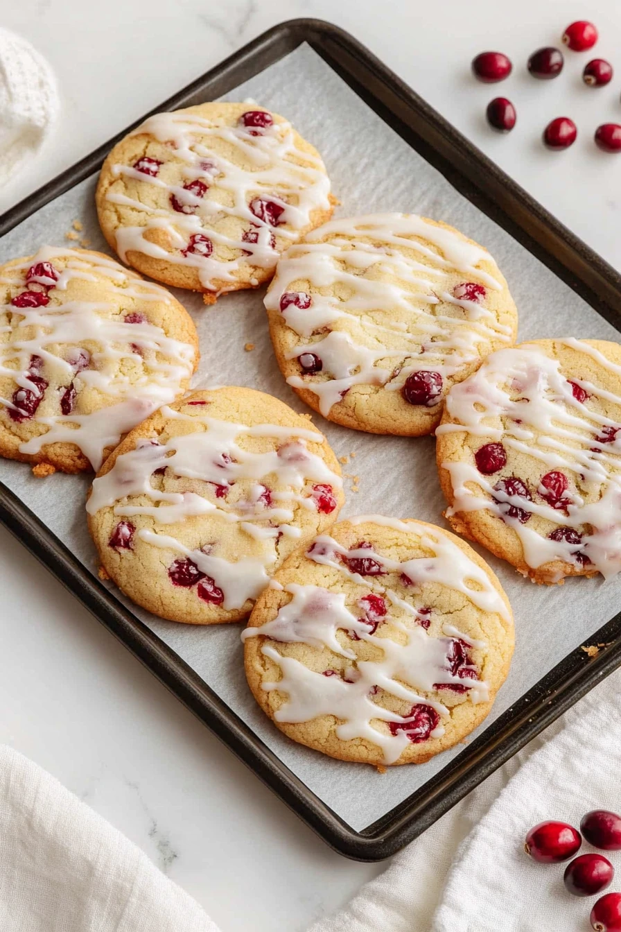 Chewy Christmas Cranberry Orange Cookies finished