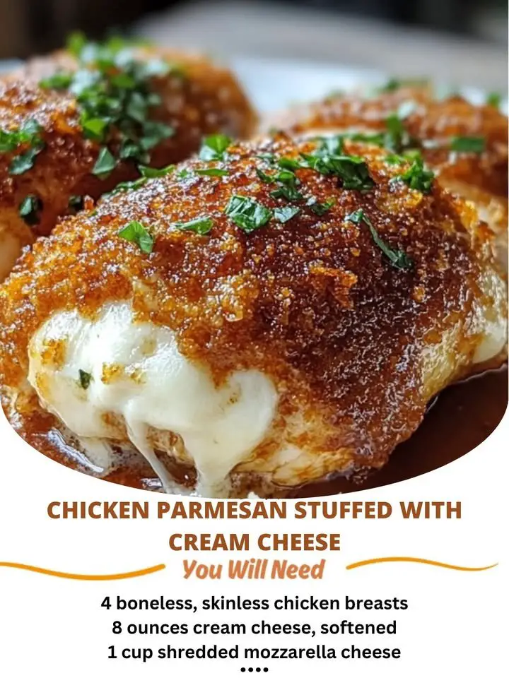 Recipe Title: Chicken Parmesan Stuffed with Cream Cheese ingredients