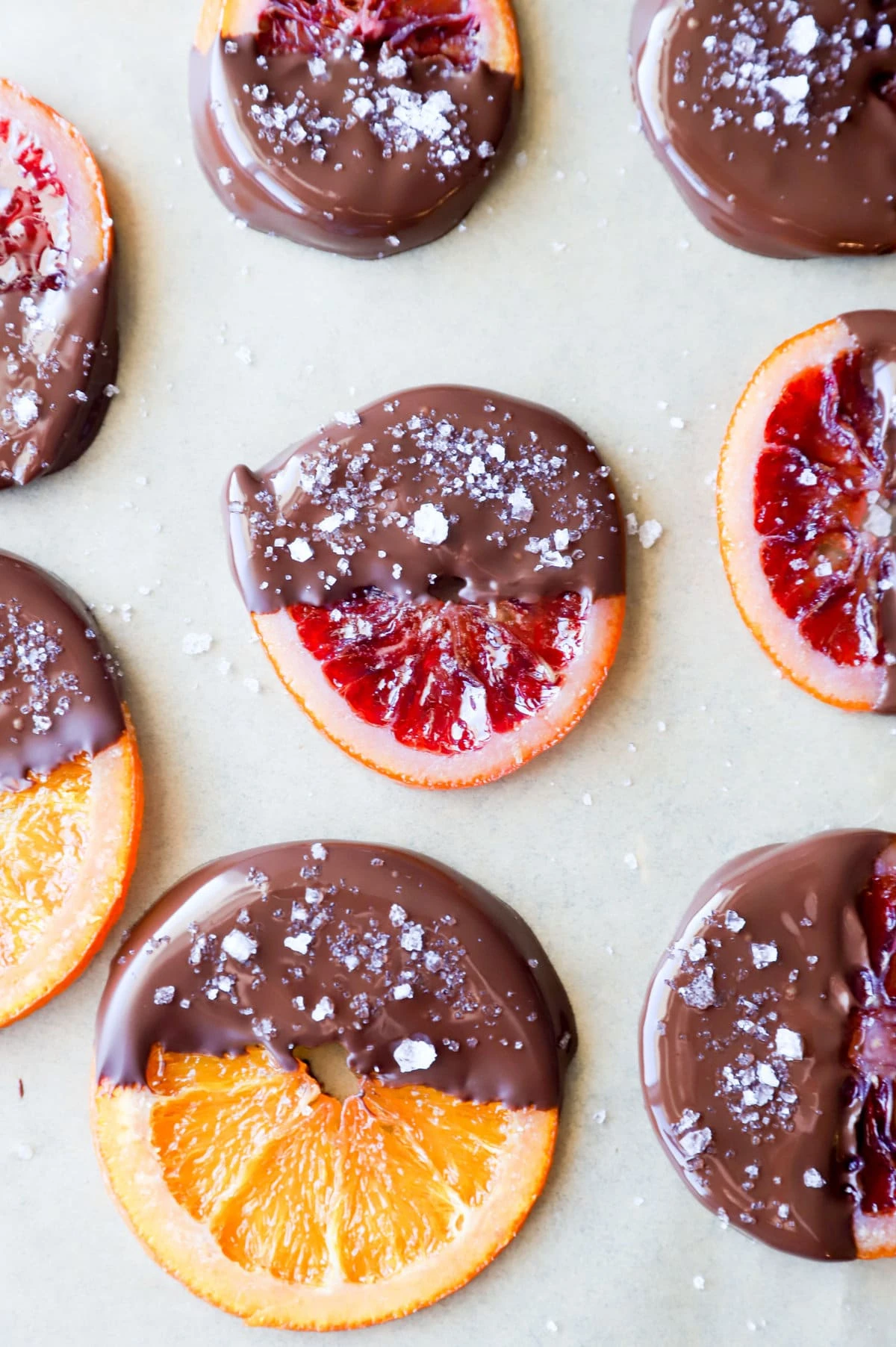 Chocolate Dipped Candied Orange Slices finished