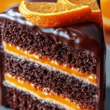 Chocolate Orange Layer Cake finished