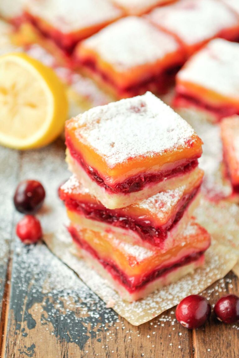 Cranberry Lemon Bars Recipe