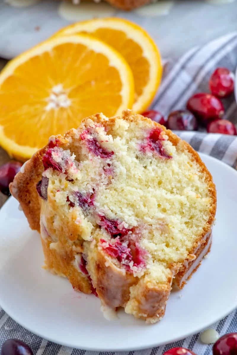 Cranberry Orange Bundt Cake finished