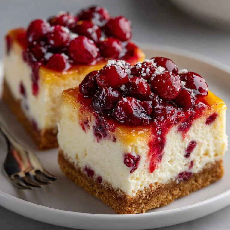 Cranberry Orange Cheesecake Bars Recipe