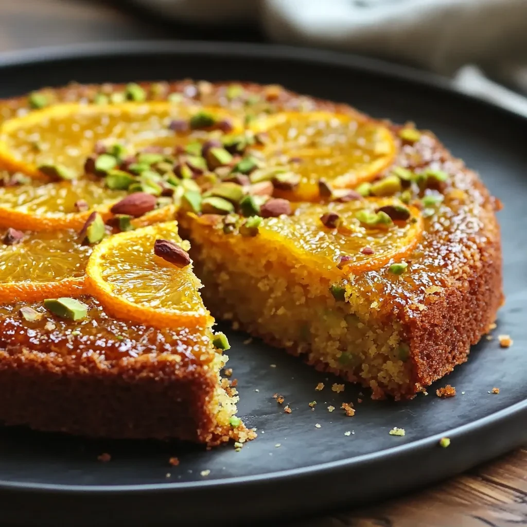 Flourless Orange Pistachio Cake finished