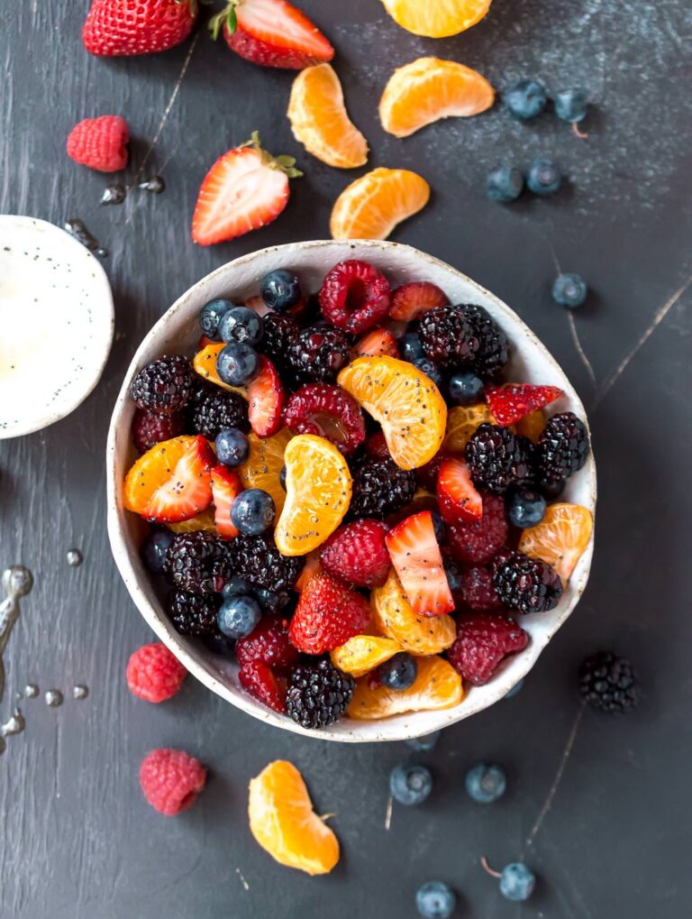 Orange Berry Fruit Salad with Poppy Seed Dressing Recipe