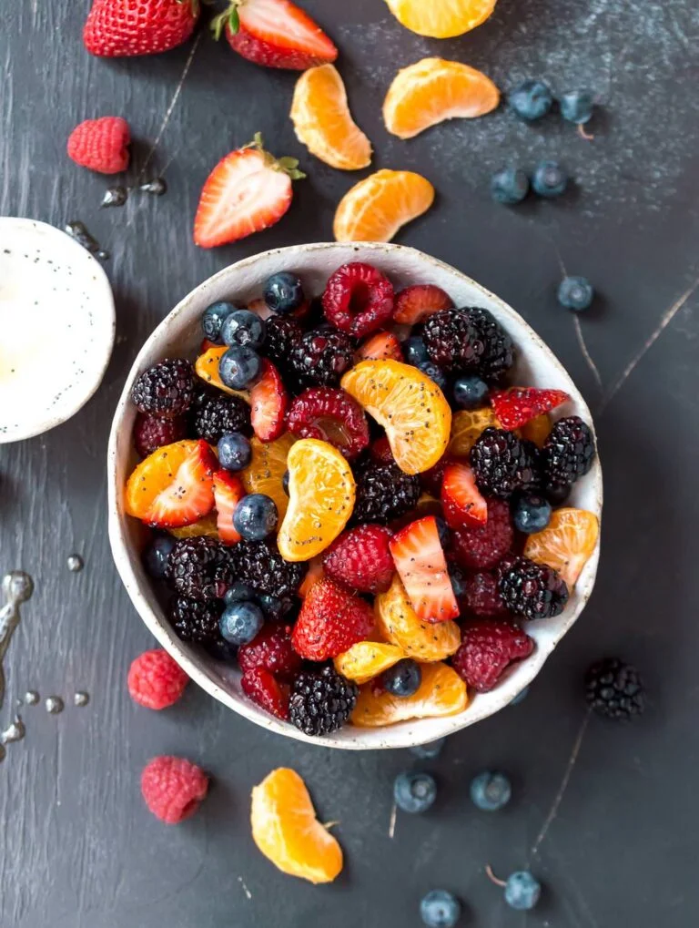 Orange Berry Fruit Salad with Poppy Seed Dressing Recipe