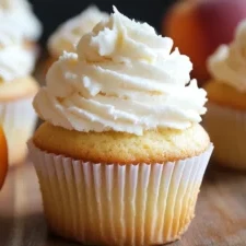 Honey Peach Cream Cheese Cupcakes finished