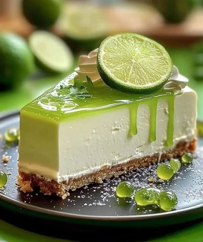 Lime Mousse Cheesecake finished