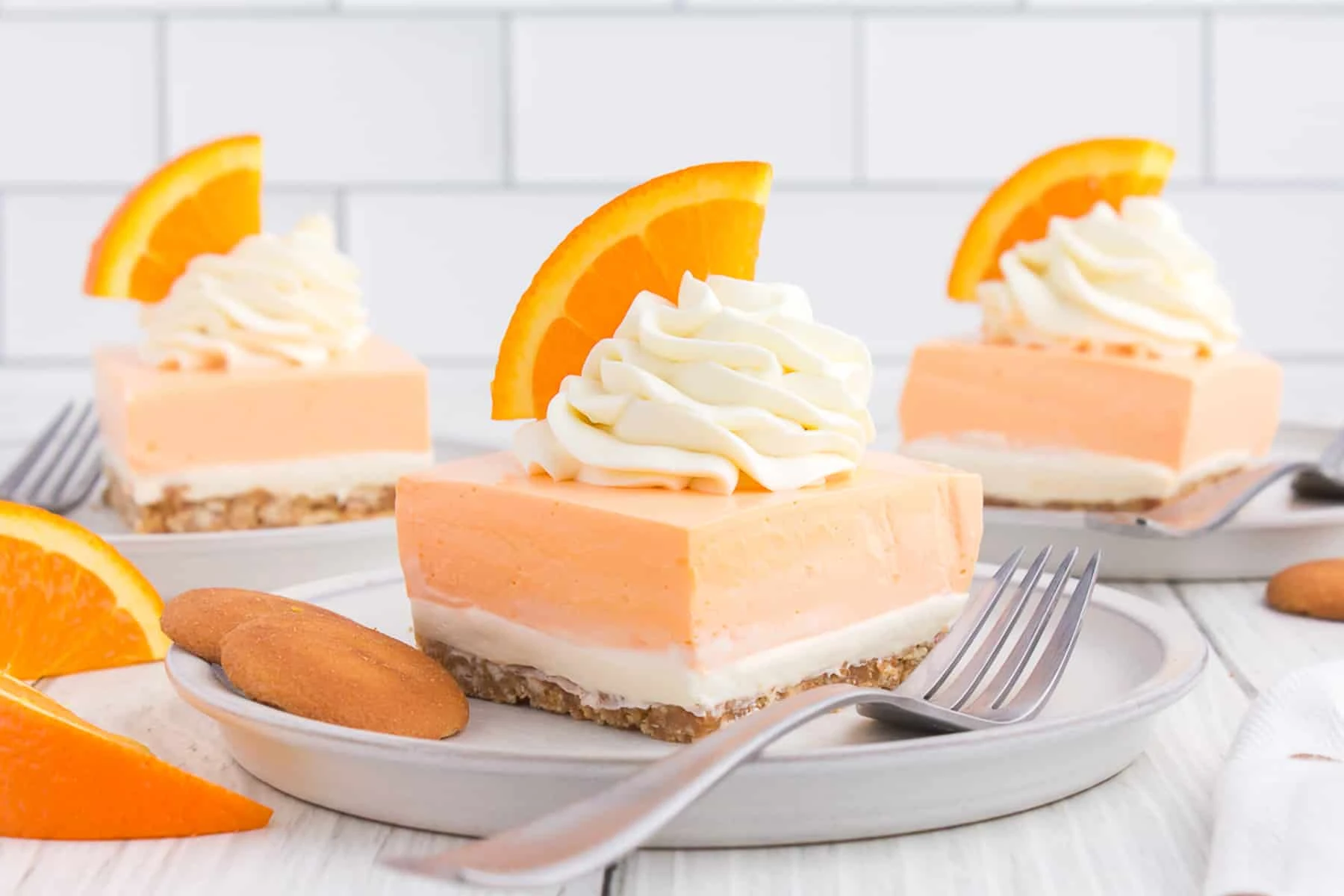 NO BAKE Orange Creamsicle Dream Bars finished