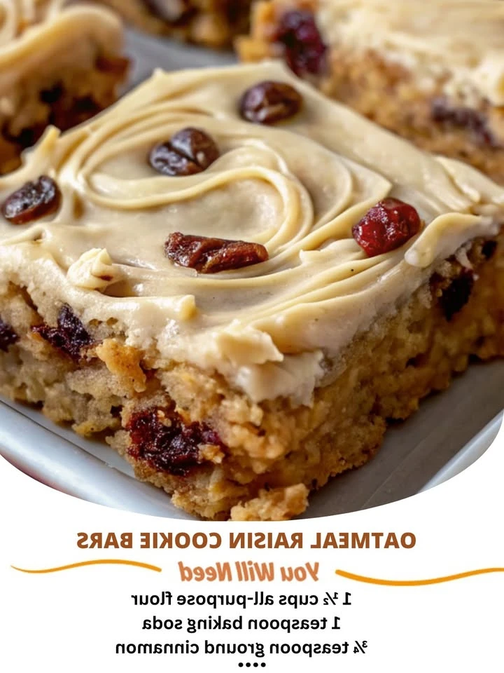 Oatmeal Raisin Cookie Bars finished