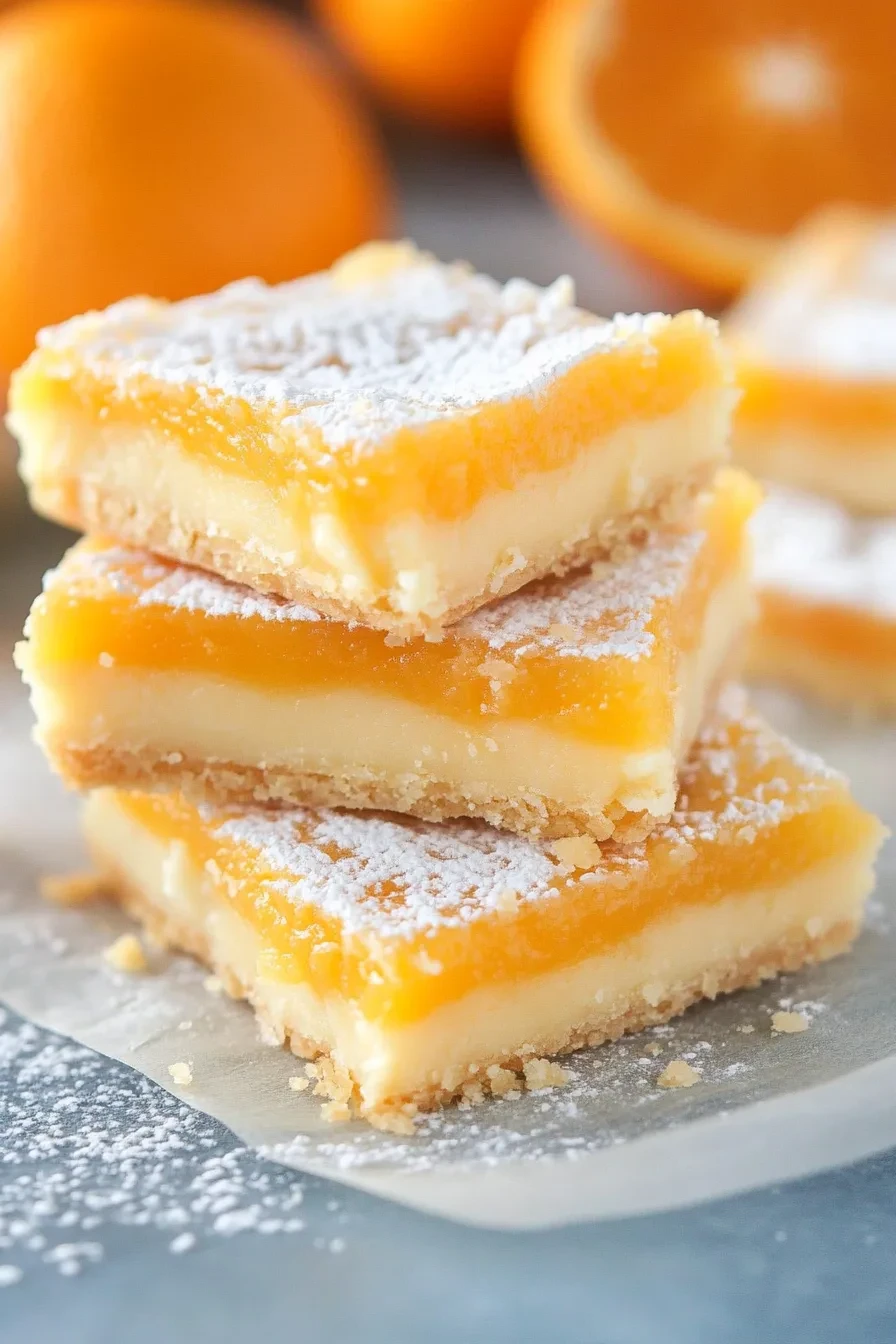 Orange Bars Recipe finished