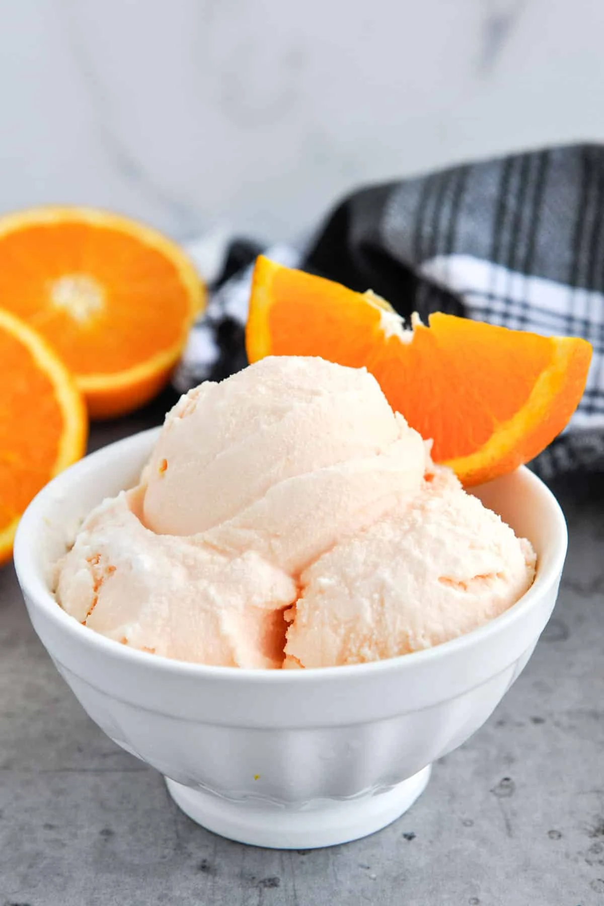 Orange Creamsicle Ice Cream finished