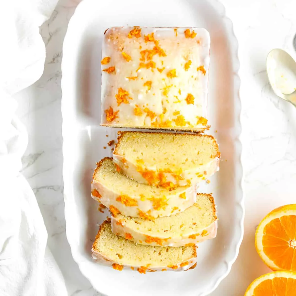 Orange Loaf Cake With Sweet Sugar Glaze ingredients