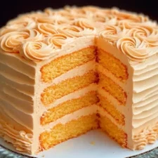 Orange Velvet Cake with Orange Cream Cheese Frosting finished