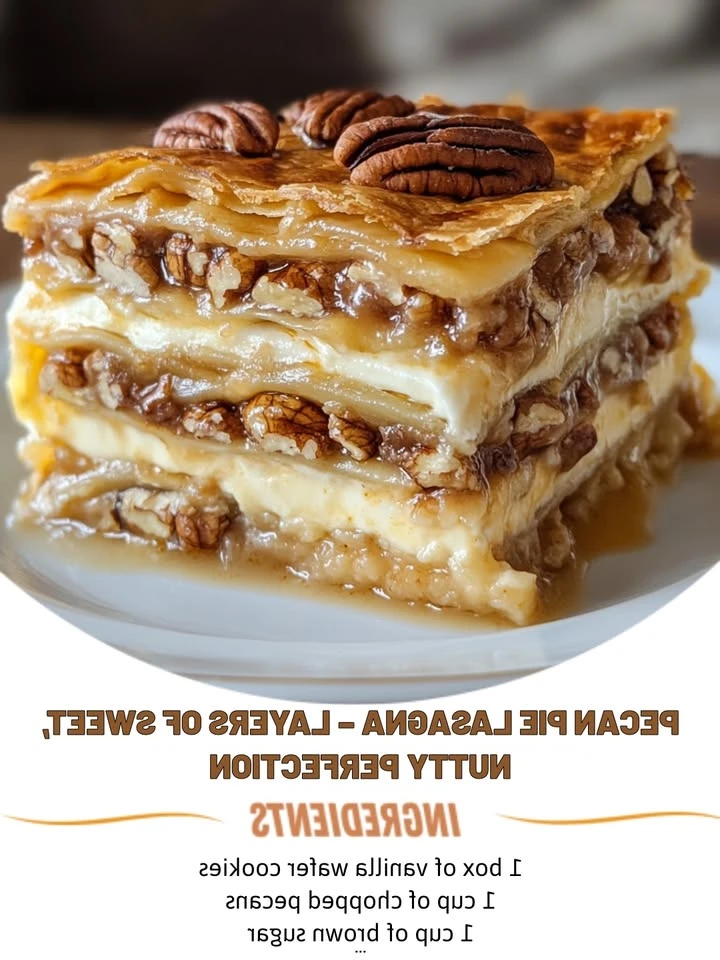 Pecan Pie Lasagna Layers of Sweet, Nutty Perfection finished