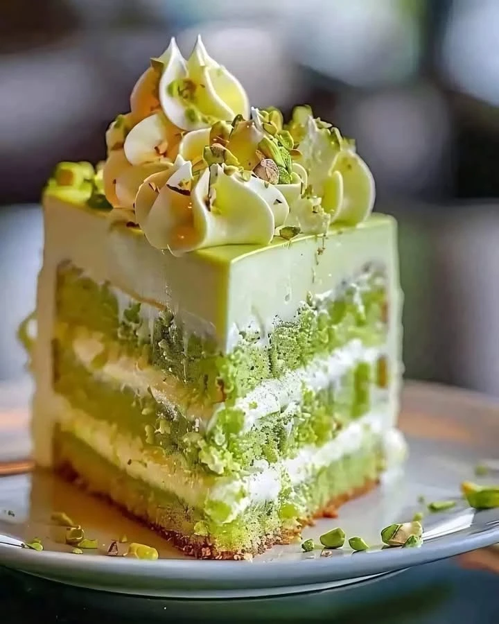 Pistachio Cream Cake finished