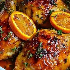 Sweet and Savory Roasted Orange Chicken finished