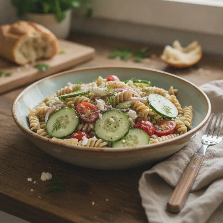 Healthy Cucumber Pasta Salad Recipe