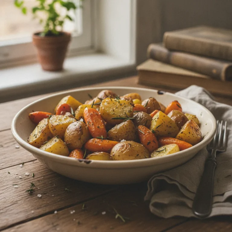 Roasted Potatoes Carrots Herbs Easy Recipe