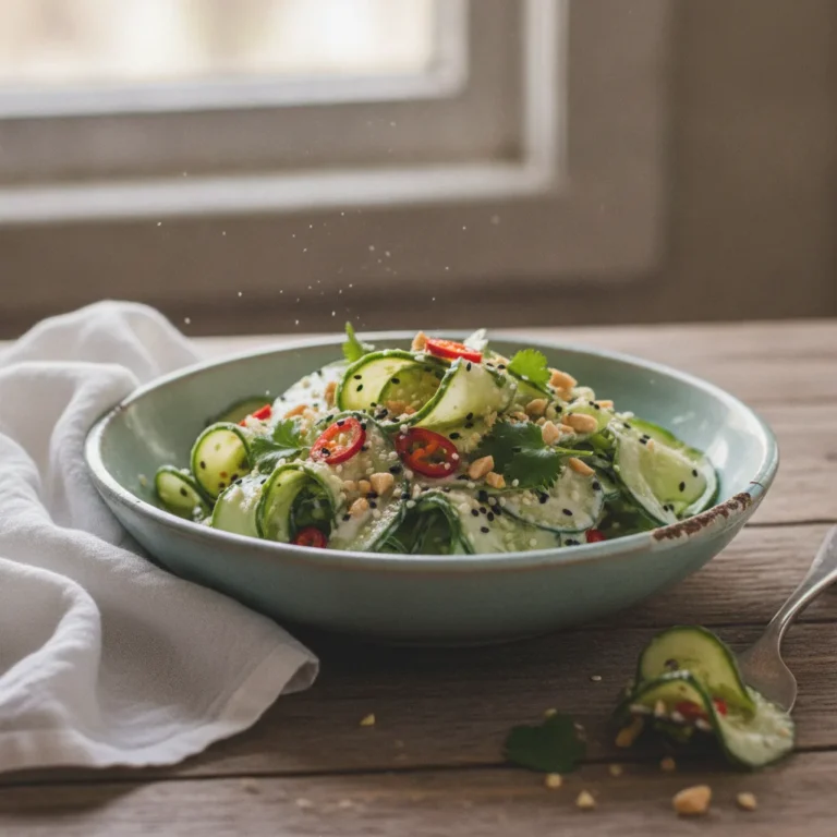 Creamy Asian Cucumber Salad Bowl Recipe