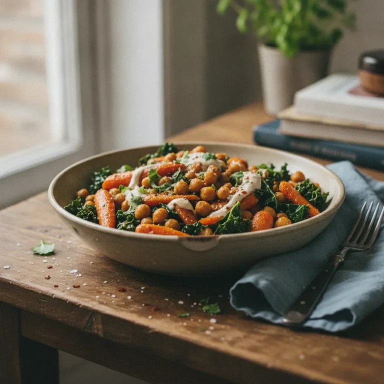 One-Pan Roasted Carrot and Chickpea Bowl Recipe