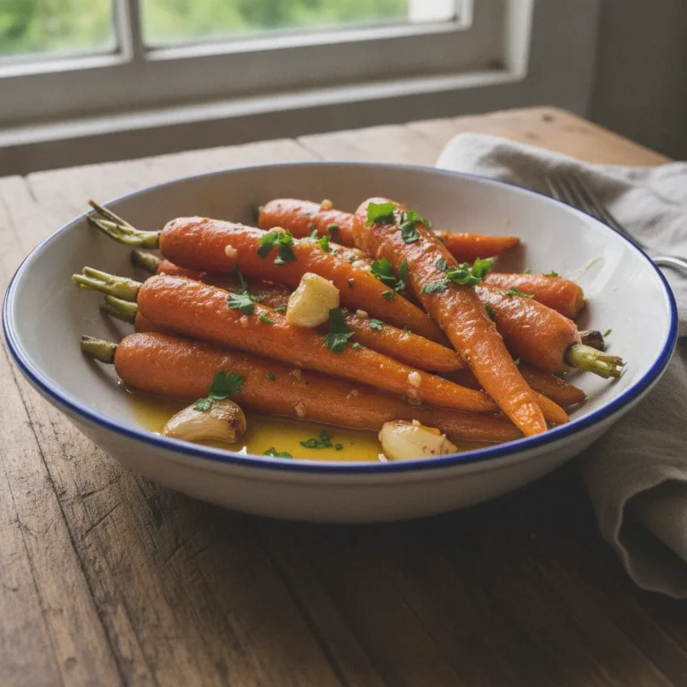 Honey Garlic Butter Roasted Carrots Recipe