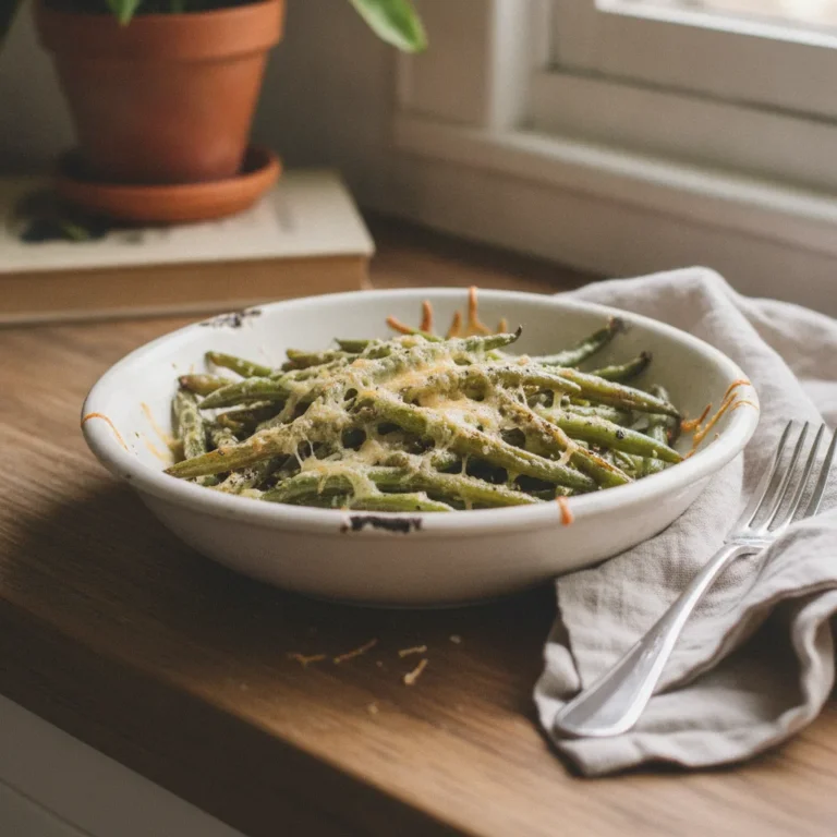 Air Fryer Parmesan Green Beans Recipe