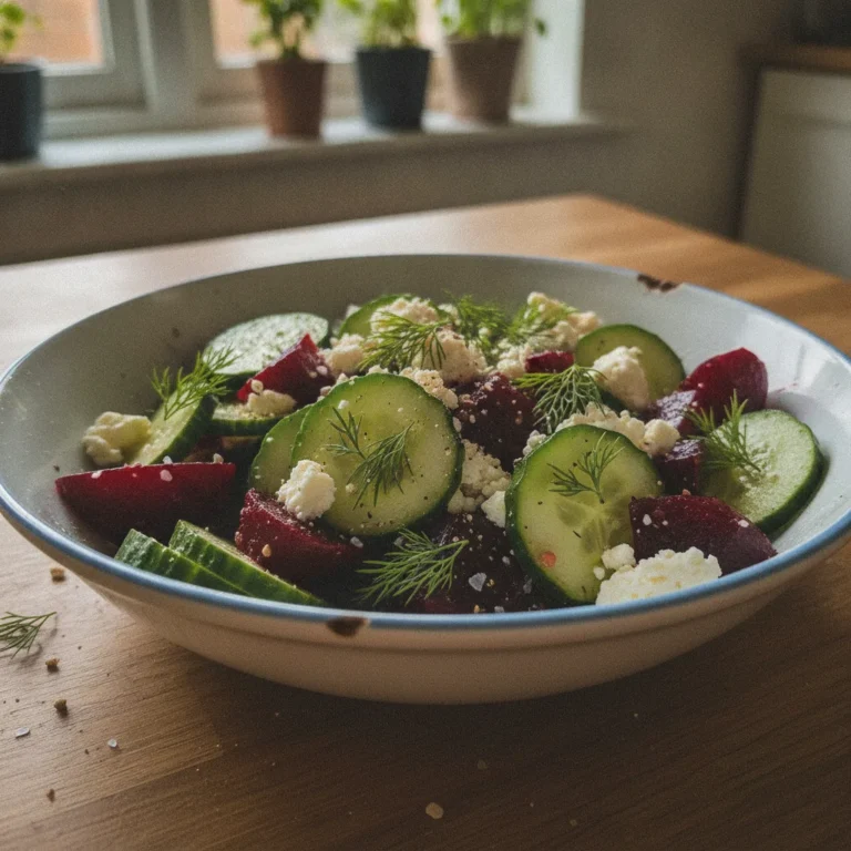 Beet Salad with Feta, Cucumbers, and Dill Recipe