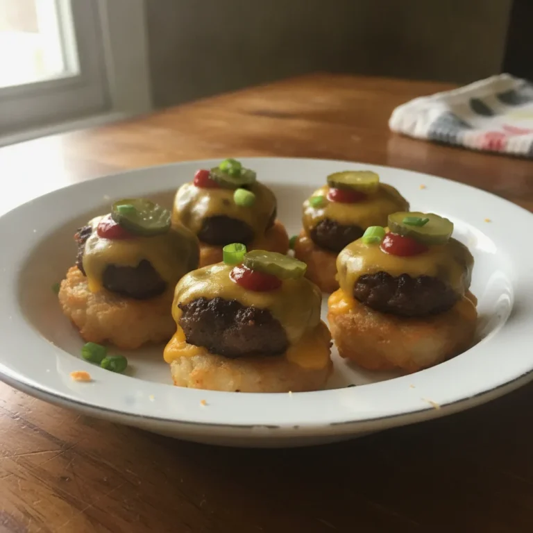 Tater Tot Mini Cheeseburger Bites Recipe