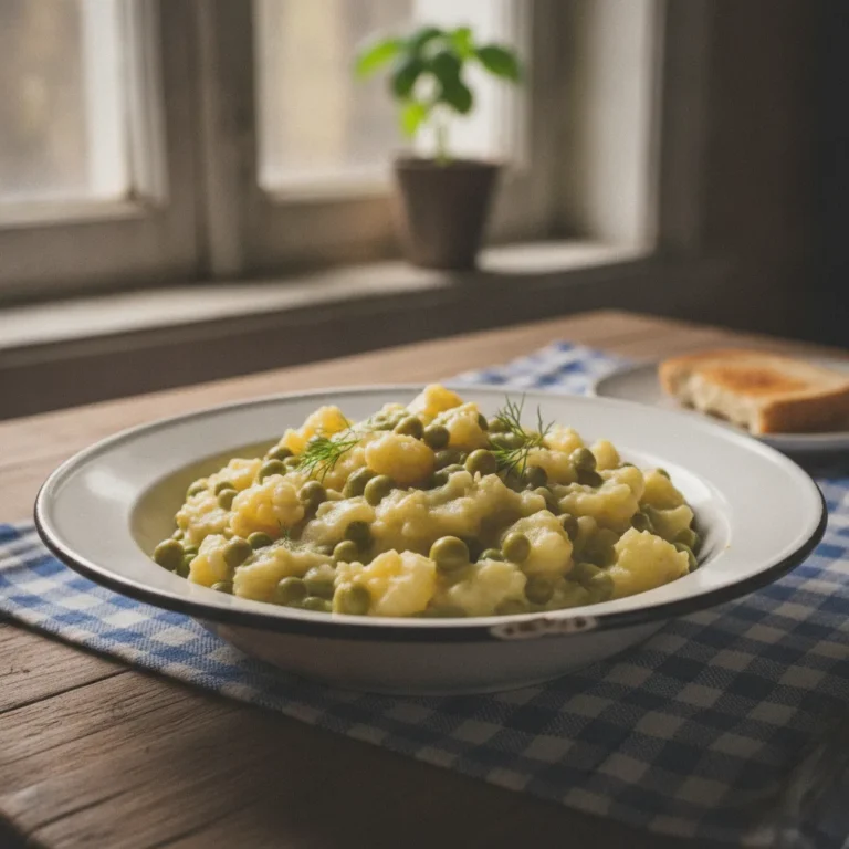 Classic Creamed Potatoes and Peas Recipe