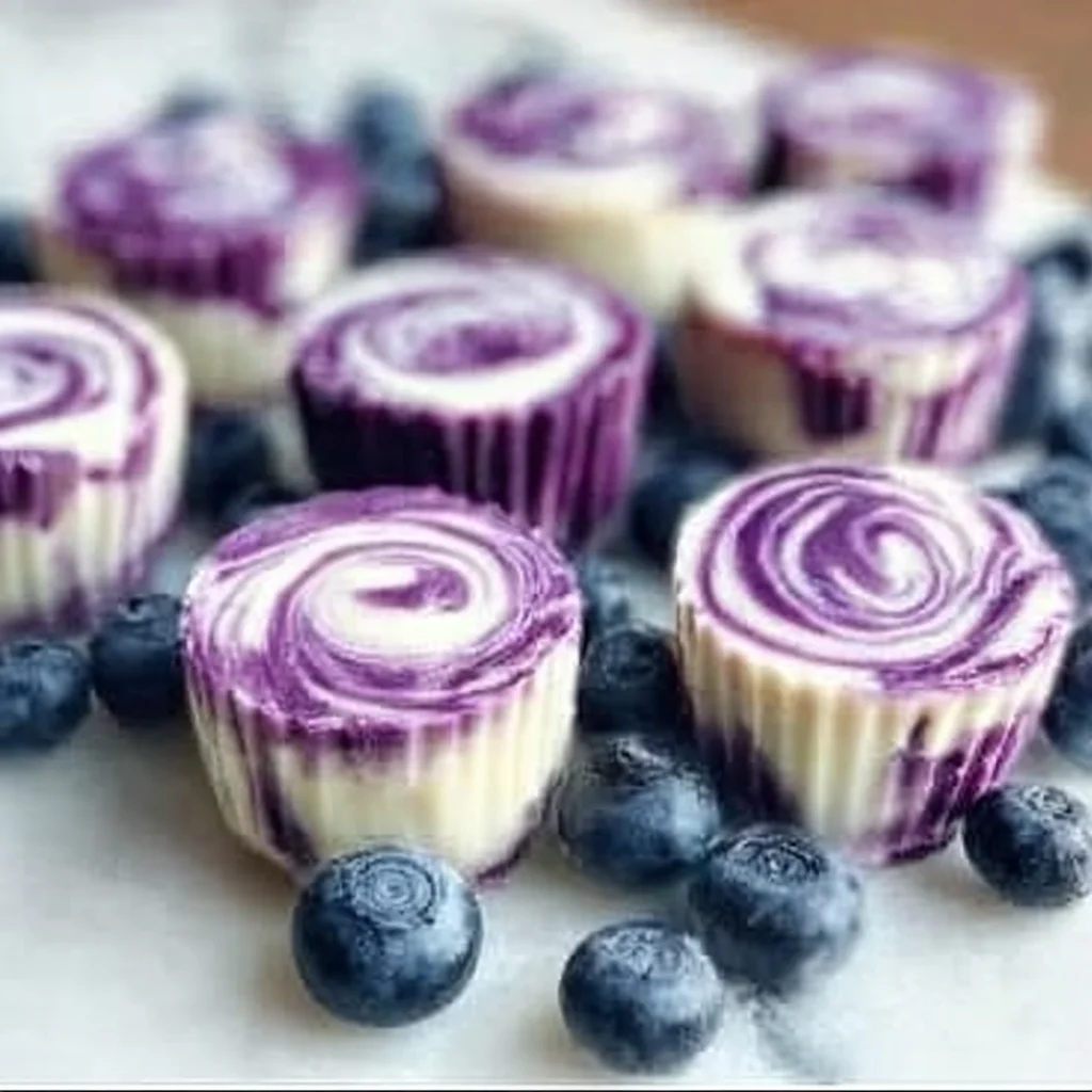 Recipe Title: Blueberry Swirl Yogurt Bites – Healthy Frozen Snack step by step