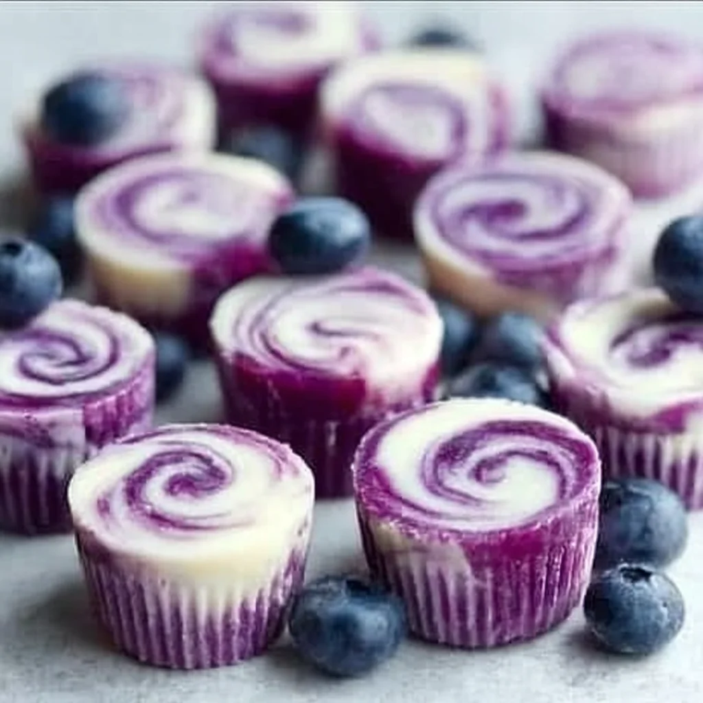 Recipe Title: Blueberry Swirl Yogurt Bites – Healthy Frozen Snack step by step
