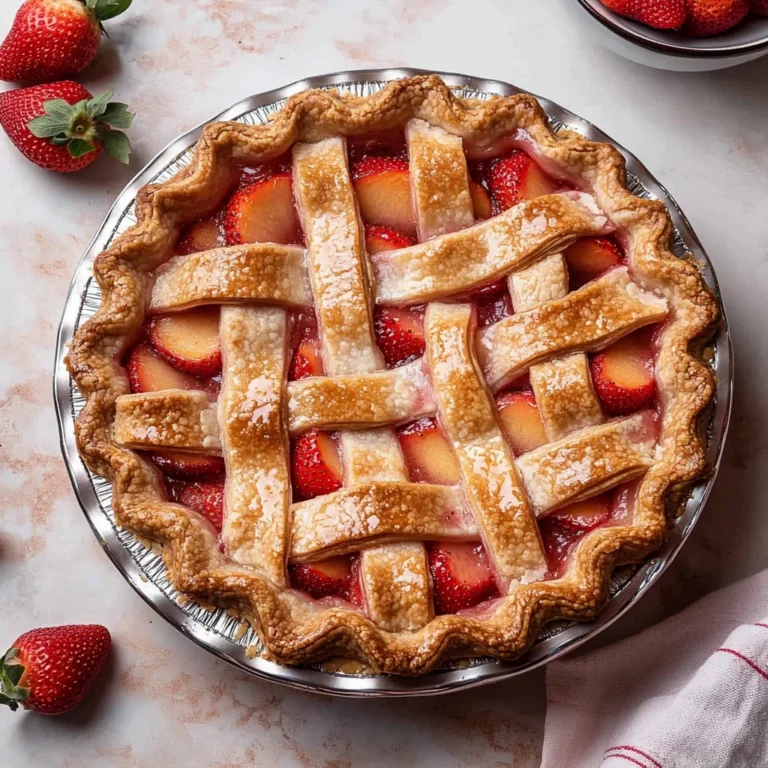 Brown Butter Strawberry Peach Pie Recipe