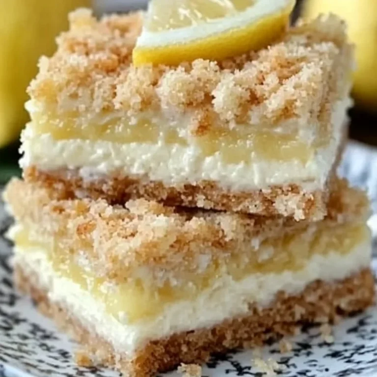 Creamy Lemon Cheesecake Crumb Bars Recipe