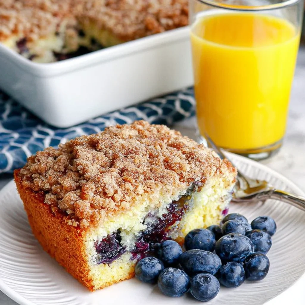 Easy Easter Brunch - Blueberry Muffin Streusel Cake image-3