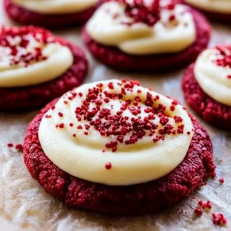 Frosted Red Velvet Cupcake Cookies Recipe