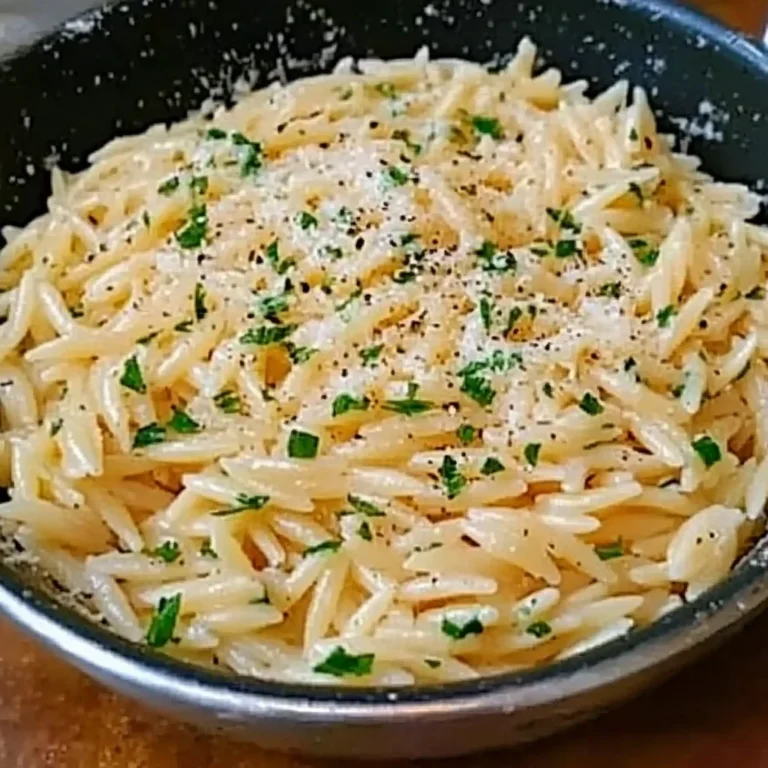Garlic Parmesan Orzo Pasta Recipe Easy