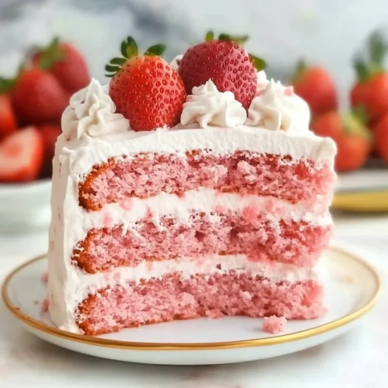 Strawberry Cake with Strawberry Frosting Recipe