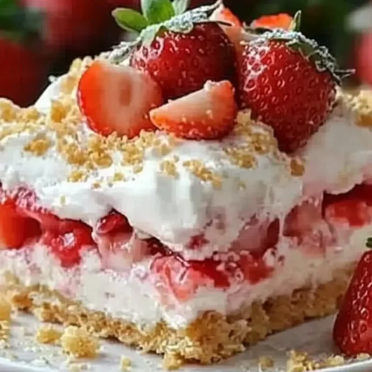 No-Bake Strawberry Cheesecake Lasagna Recipe