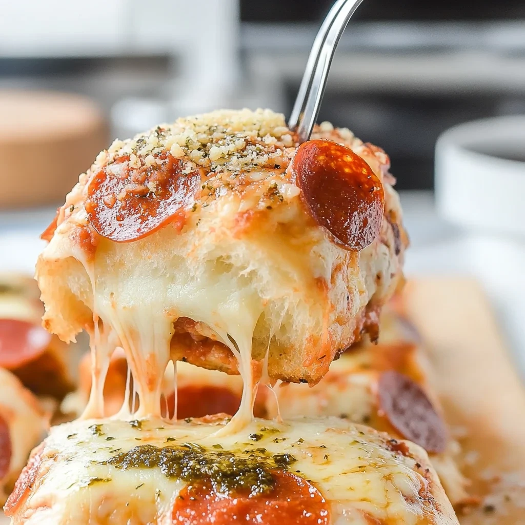 Pepperoni Pizza Sliders Pull-Apart or Pizza Sliders are simple to assemble in 10 minutes image-3
