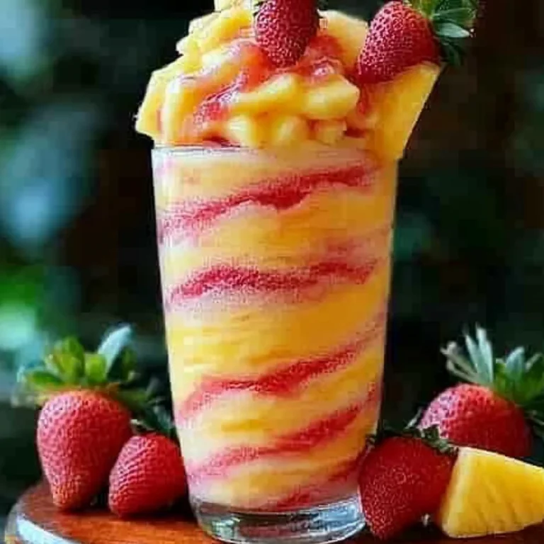 Pineapple Strawberry Swirled Slushies Recipe